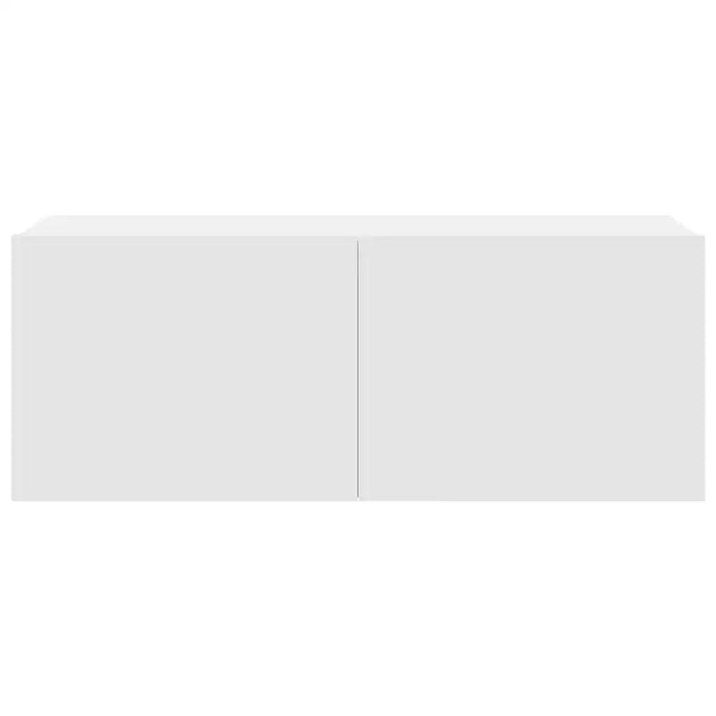 7 Piece TV Cabinet Set White Engineered Wood