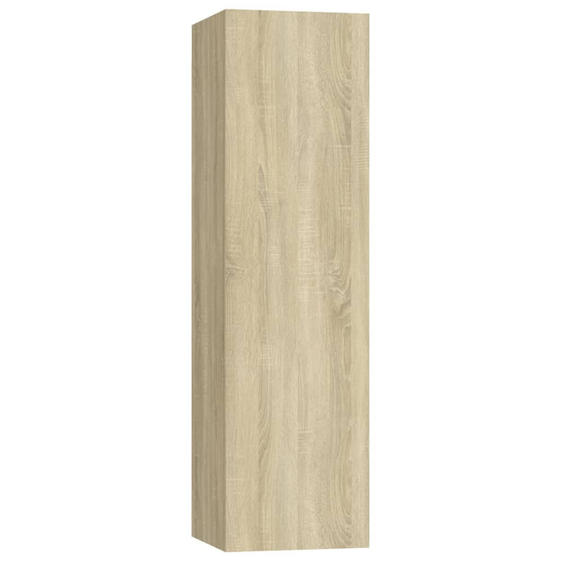 vidaXL 4 Piece TV Cabinet Set Sonoma Oak Engineered Wood