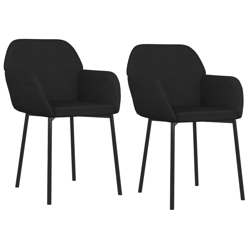 Dining Chairs 2 pcs Black Velvet