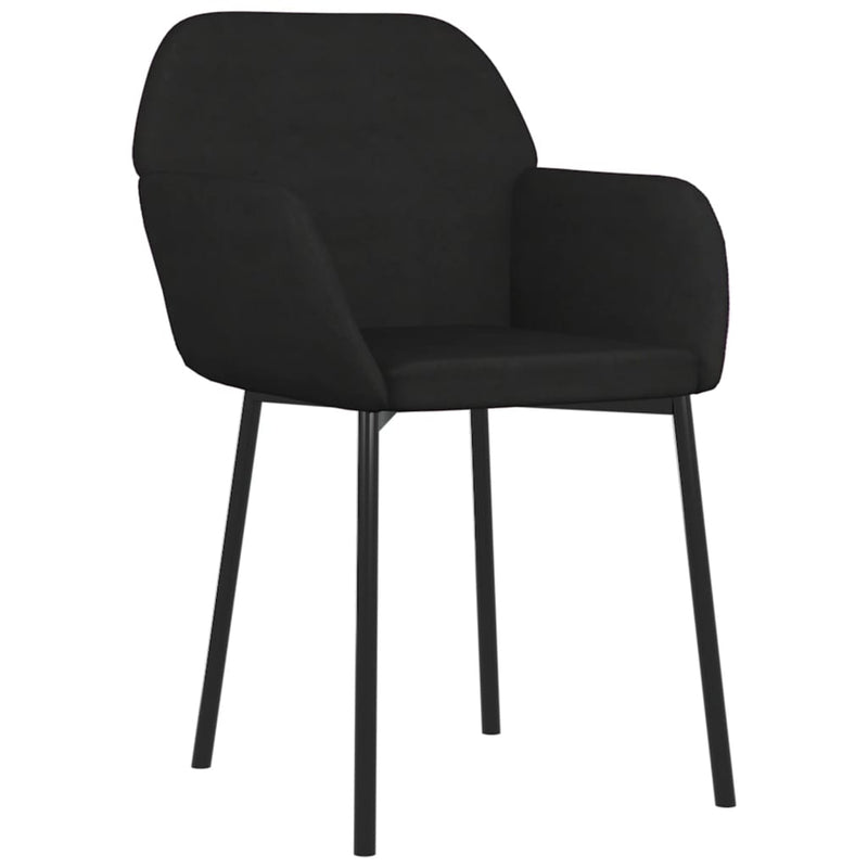 Dining Chairs 2 pcs Black Velvet