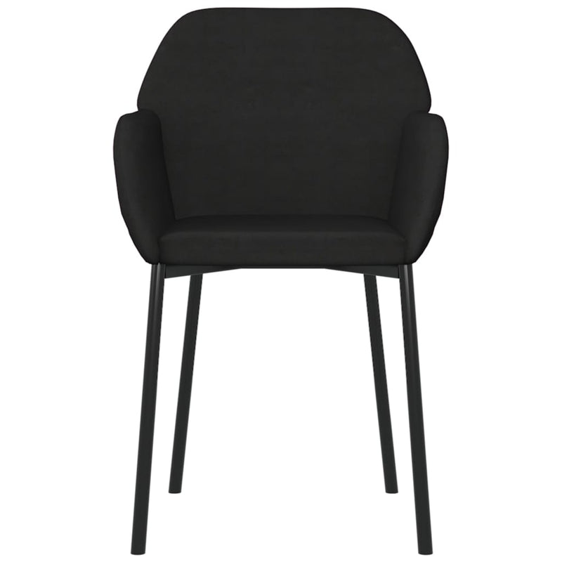 Dining Chairs 2 pcs Black Velvet