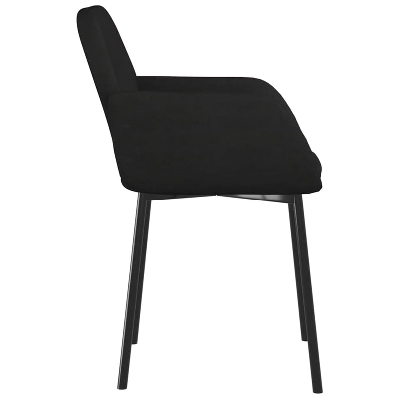 Dining Chairs 2 pcs Black Velvet