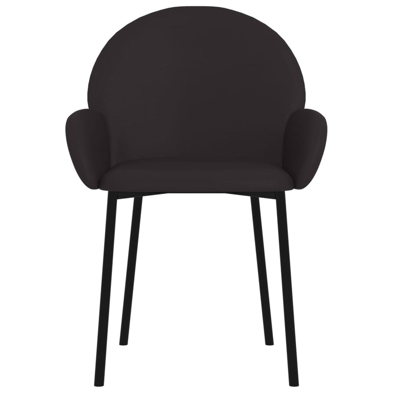 vidaXL Dining Chairs 2 pcs Black Faux Leather