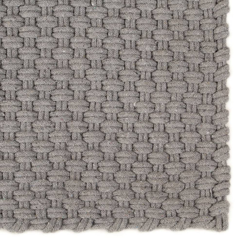 vidaXL Rug Rectangular Grey 120x180 cm Cotton