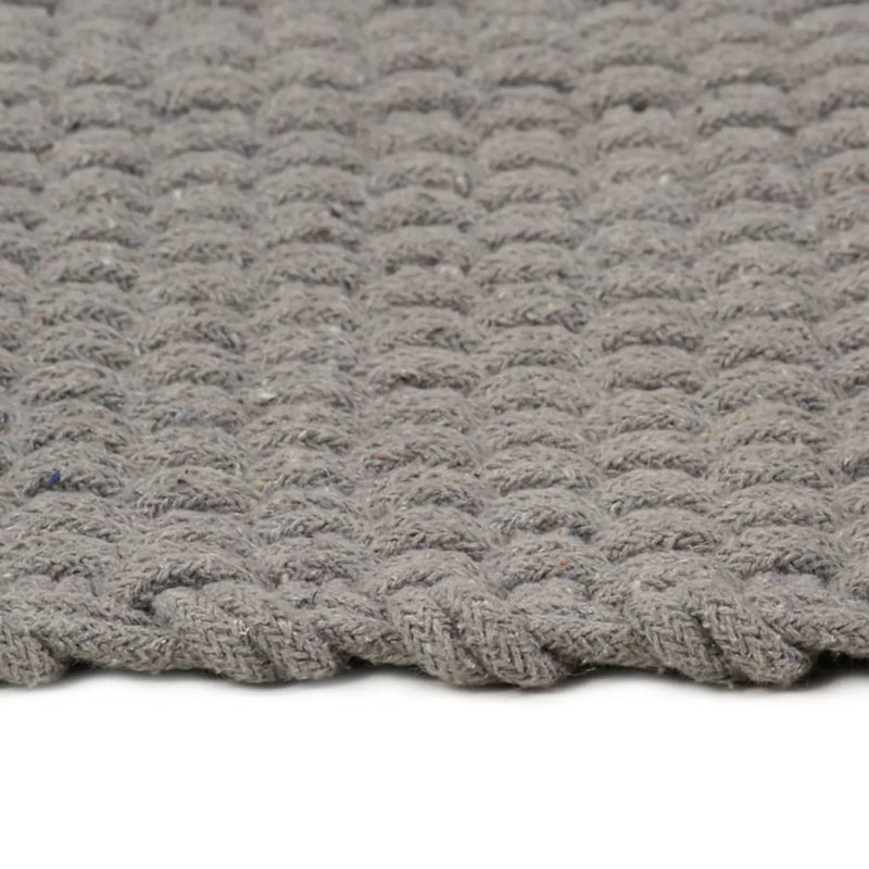 vidaXL Rug Rectangular Grey 120x180 cm Cotton