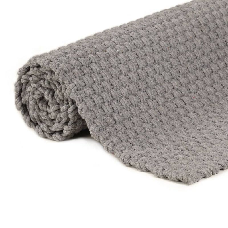 vidaXL Rug Rectangular Grey 120x180 cm Cotton