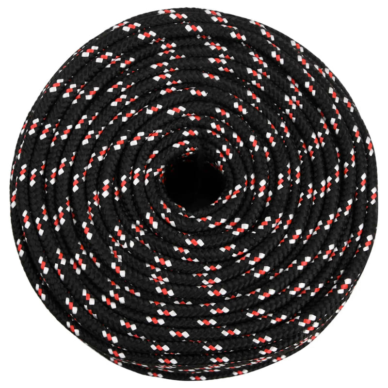 vidaXL Boat Rope Black 8 mm 50 m Polypropylene