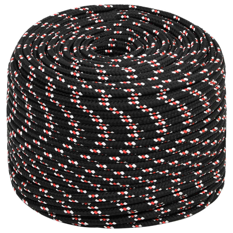 vidaXL Boat Rope Black 10 mm 100 m Polypropylene