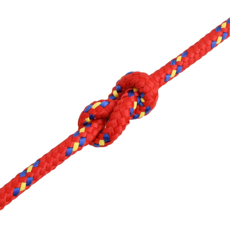 vidaXL Boat Rope Red 8 mm 25 m Polypropylene