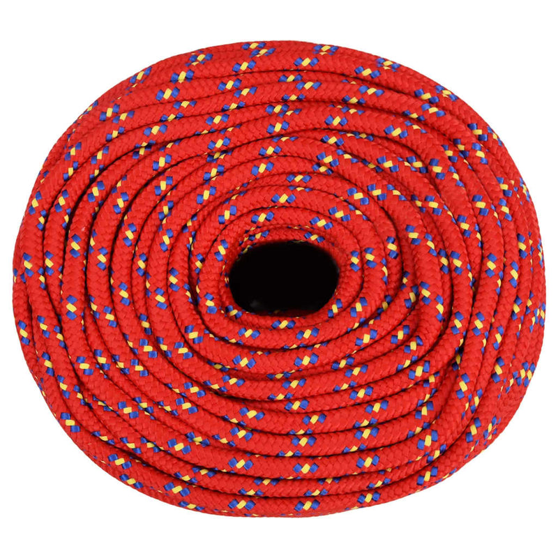 vidaXL Boat Rope Red 8 mm 50 m Polypropylene