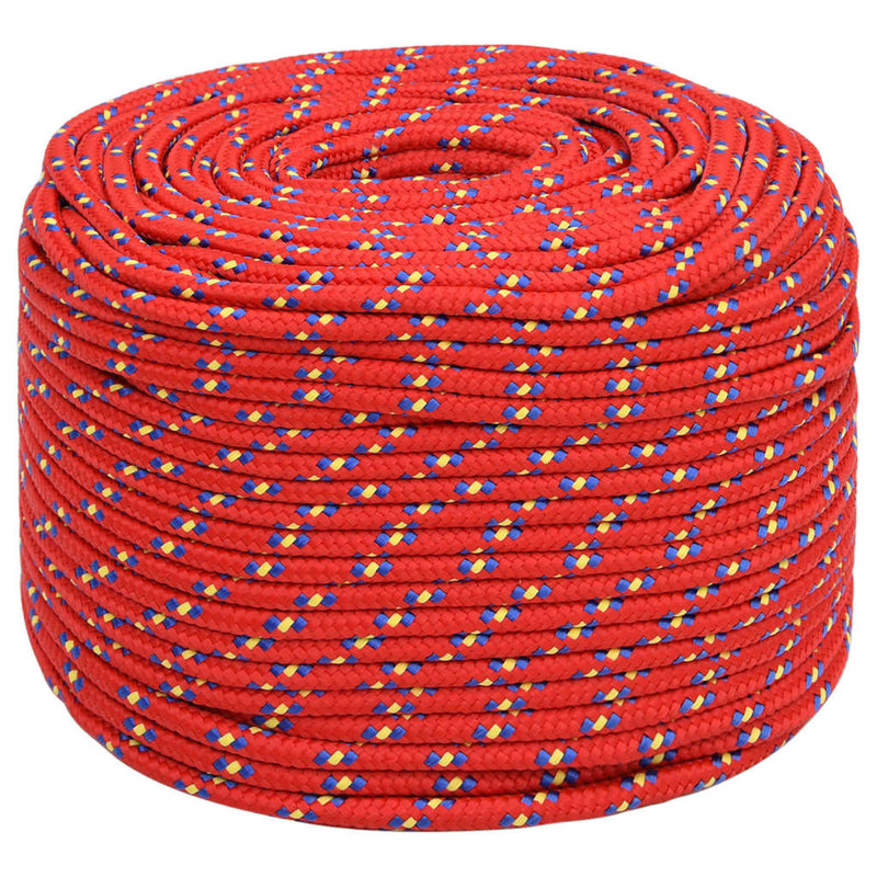 vidaXL Boat Rope Red 10 mm 100 m Polypropylene