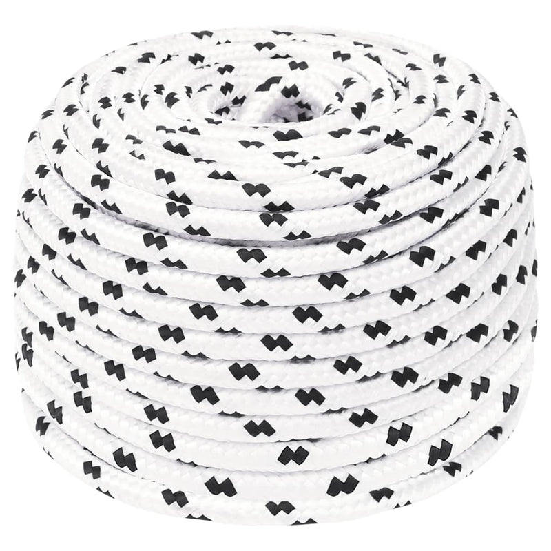 vidaXL Work Rope White 10 mm 100 m Polyester