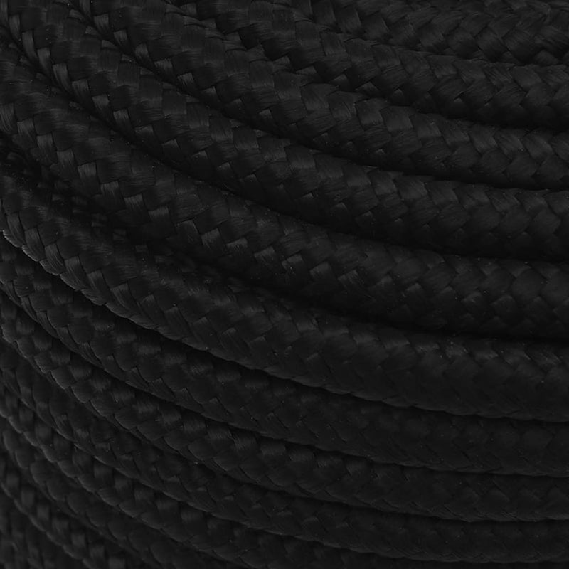 vidaXL Work Rope Black 12 mm 50 m Polyester
