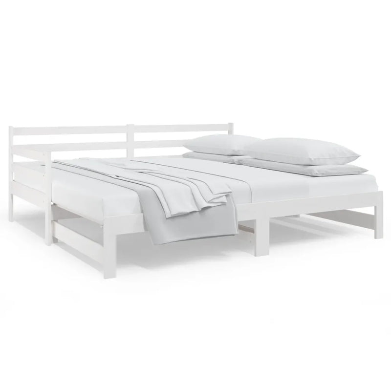 Pull-out Day Bed without Mattress White 2x(90x190) cm