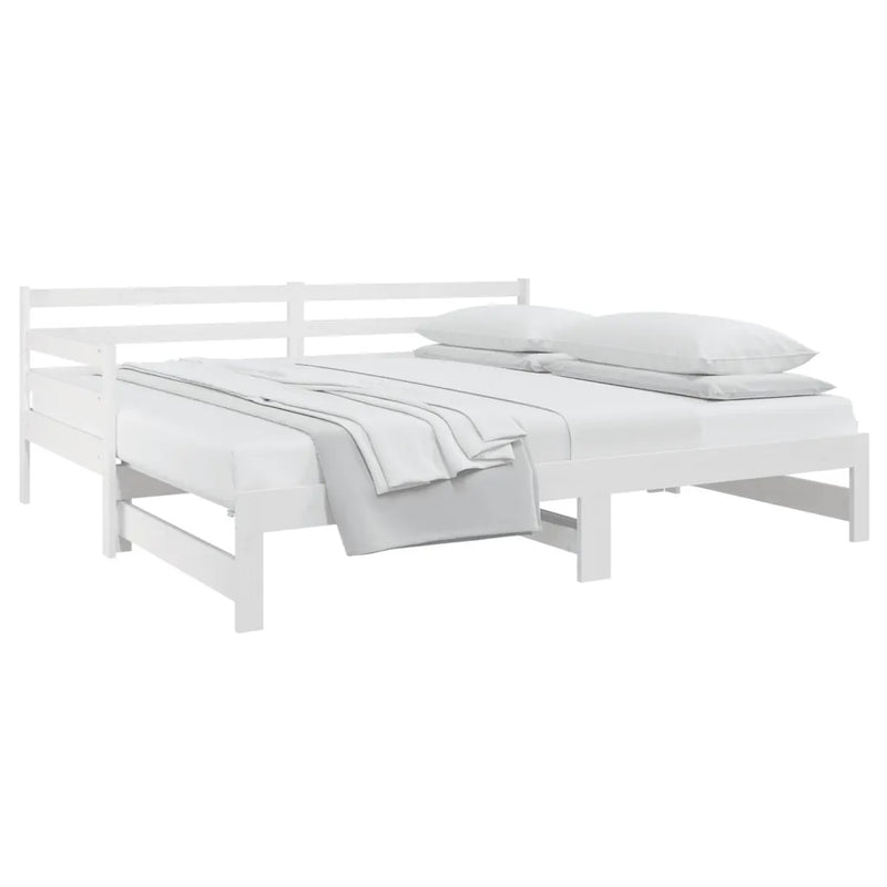Pull-out Day Bed without Mattress White 2x(90x190) cm