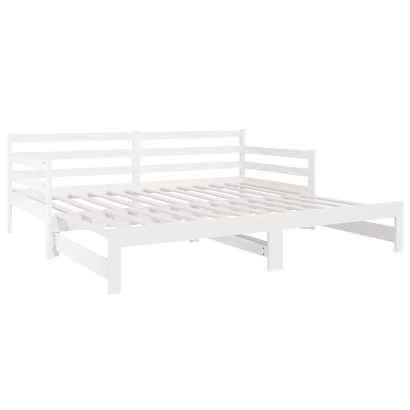 Pull-out Day Bed without Mattress White 2x(90x190) cm