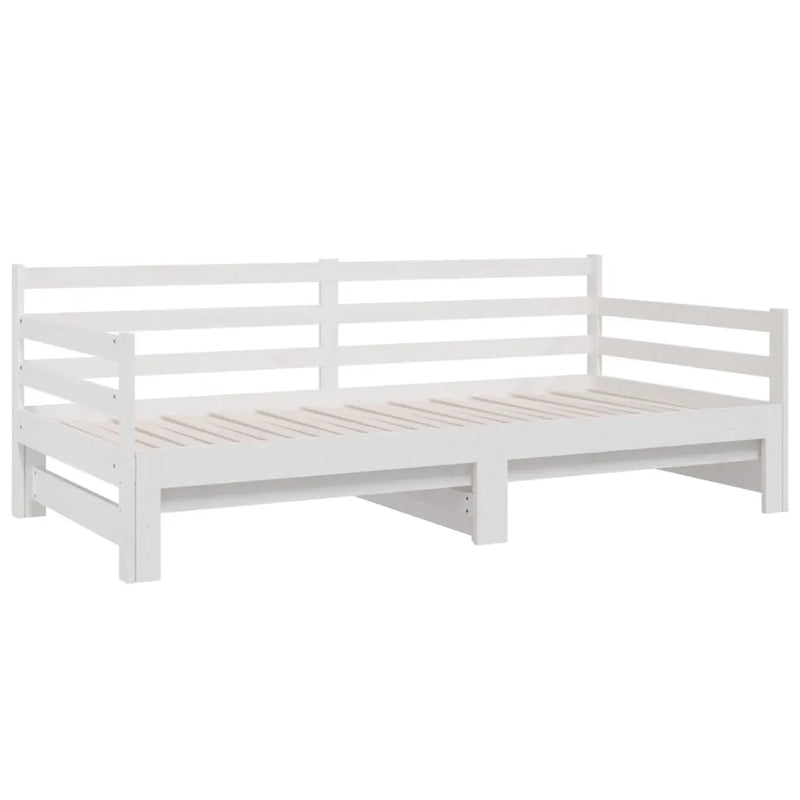 Pull-out Day Bed without Mattress White 2x(90x190) cm