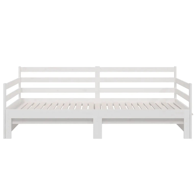 Pull-out Day Bed without Mattress White 2x(90x190) cm