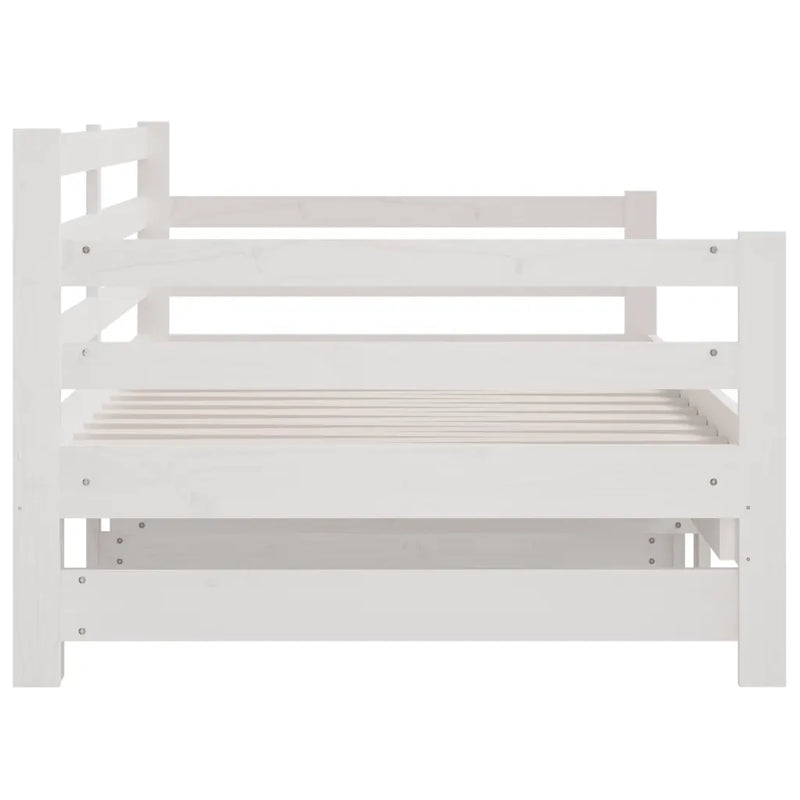 Pull-out Day Bed without Mattress White 2x(90x190) cm