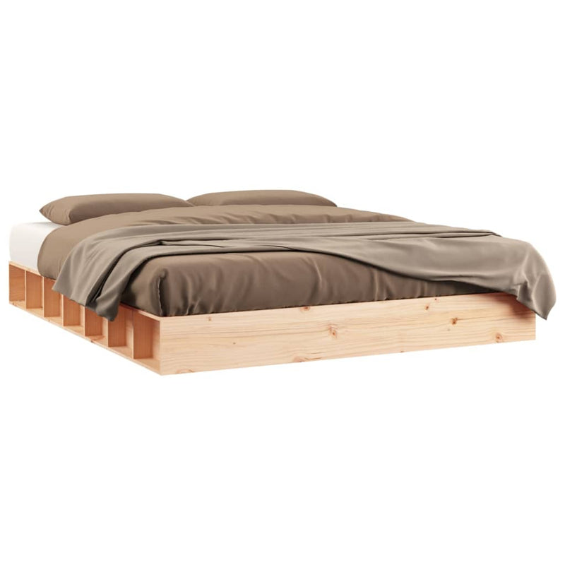 Bed Frame 183x203 cm King Size Solid Wood