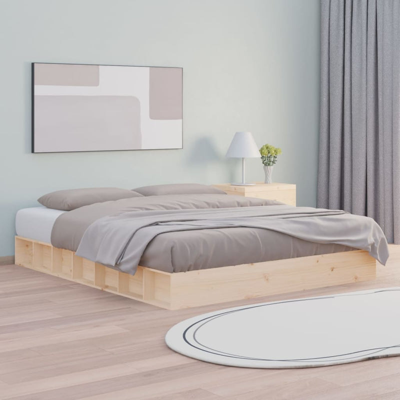 vidaXL Bed Frame without Mattress 183x203 cm King Solid Wood