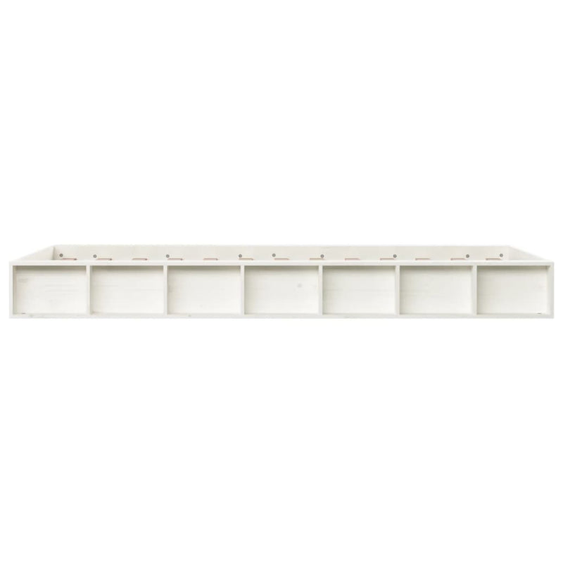 vidaXL Bed Frame without Mattress White 135x190 cm Solid Wood