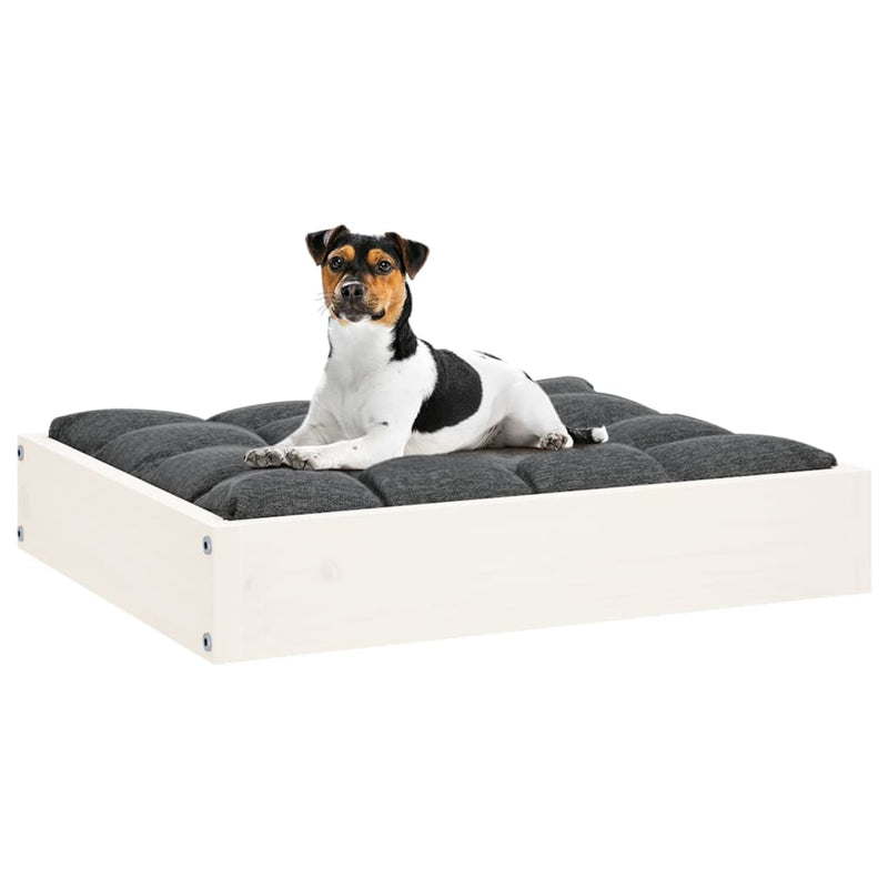 vidaXL Dog Bed White 51.5x44x9 cm Solid Wood Pine