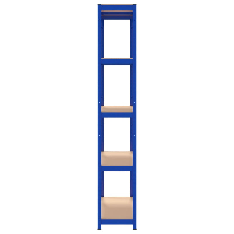 vidaXL 5-Layer Shelves 3 pcs Blue Steel and Engineered Wood