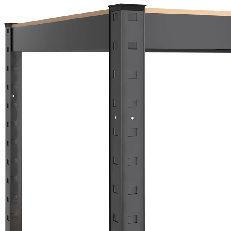 vidaXL 5-Layer Shelves 3 pcs Anthracite Steel and Engineered Wood