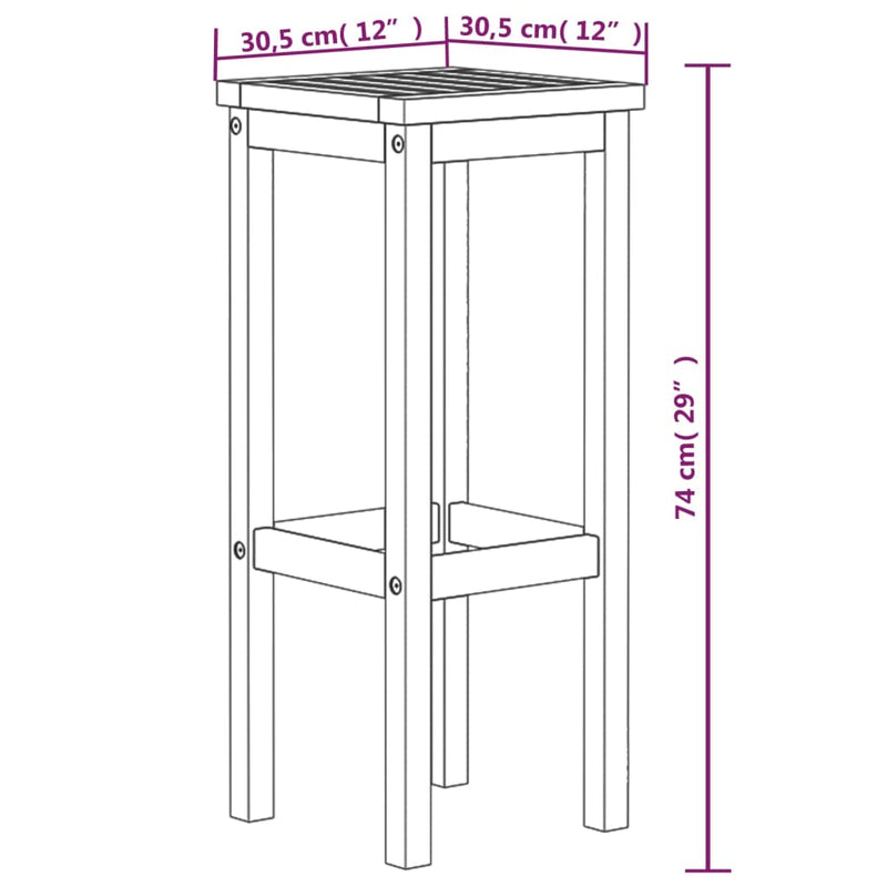 vidaXL Bar Stools 6 pcs Solid Wood Acacia