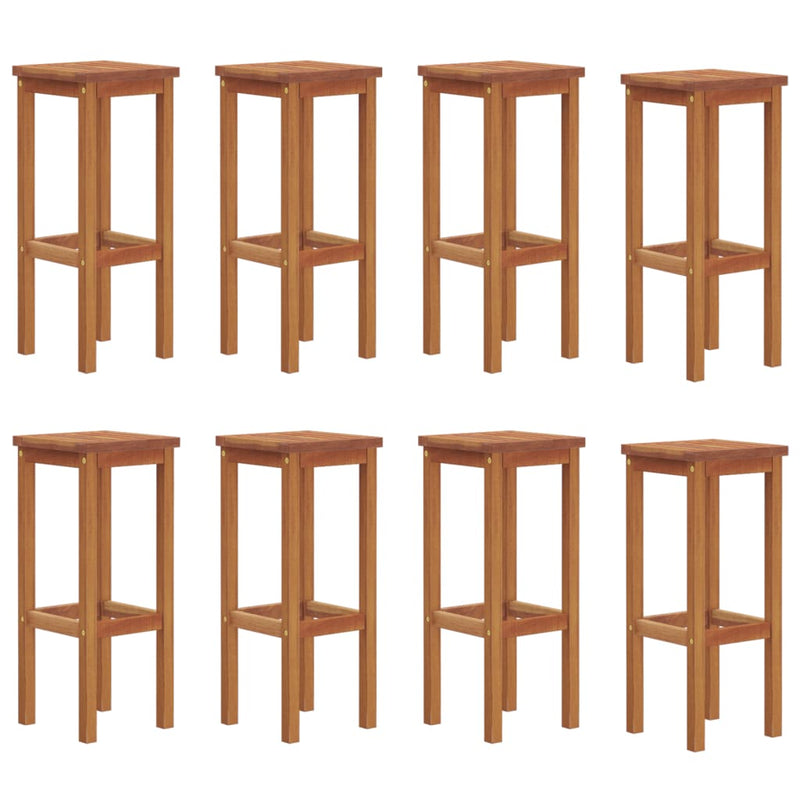vidaXL Bar Stools 8 pcs Solid Wood Acacia