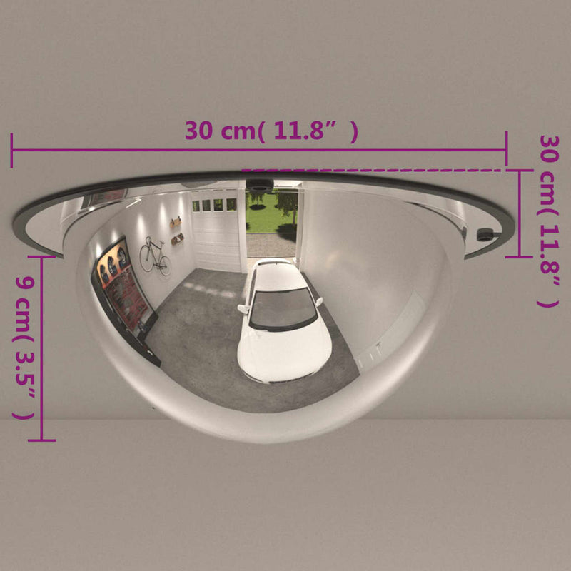vidaXL Full Domed Traffic Mirror Ø30 cm Acrylic