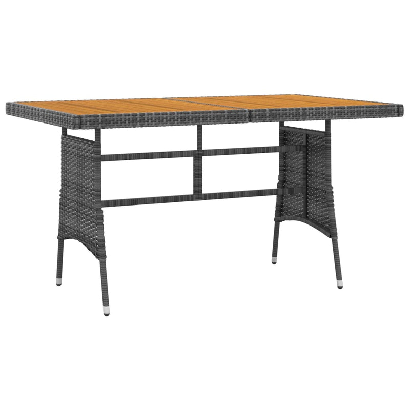 vidaXL 5 Piece Outdoor Dining Set Poly Rattan Grey