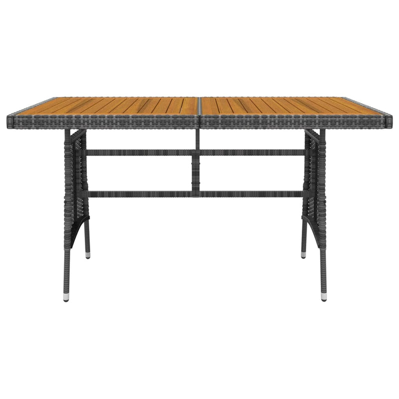 vidaXL 5 Piece Outdoor Dining Set Poly Rattan Grey