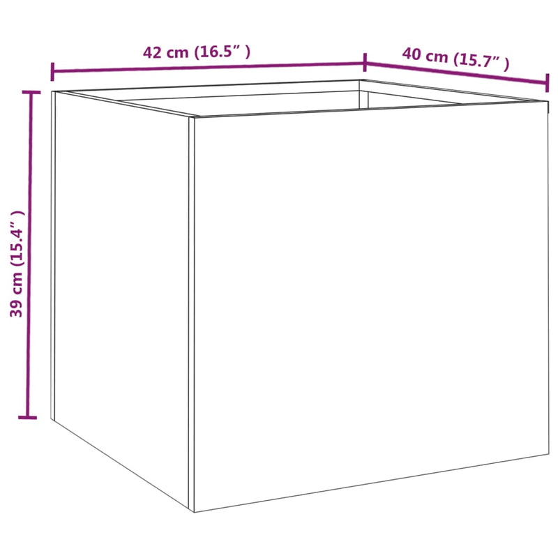 vidaXL Planter 42x40x39 cm Corten Steel
