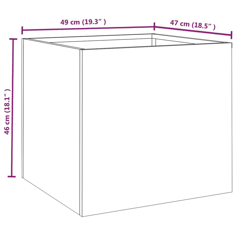 vidaXL Planter 49x47x46 cm Corten Steel