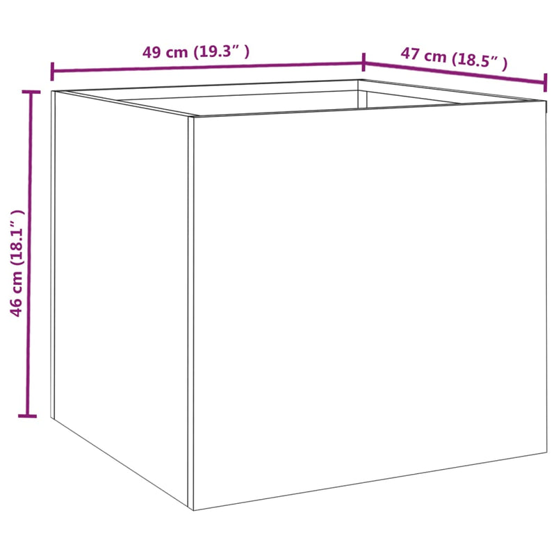 vidaXL Planters 2 pcs 49x47x46 cm Corten Steel