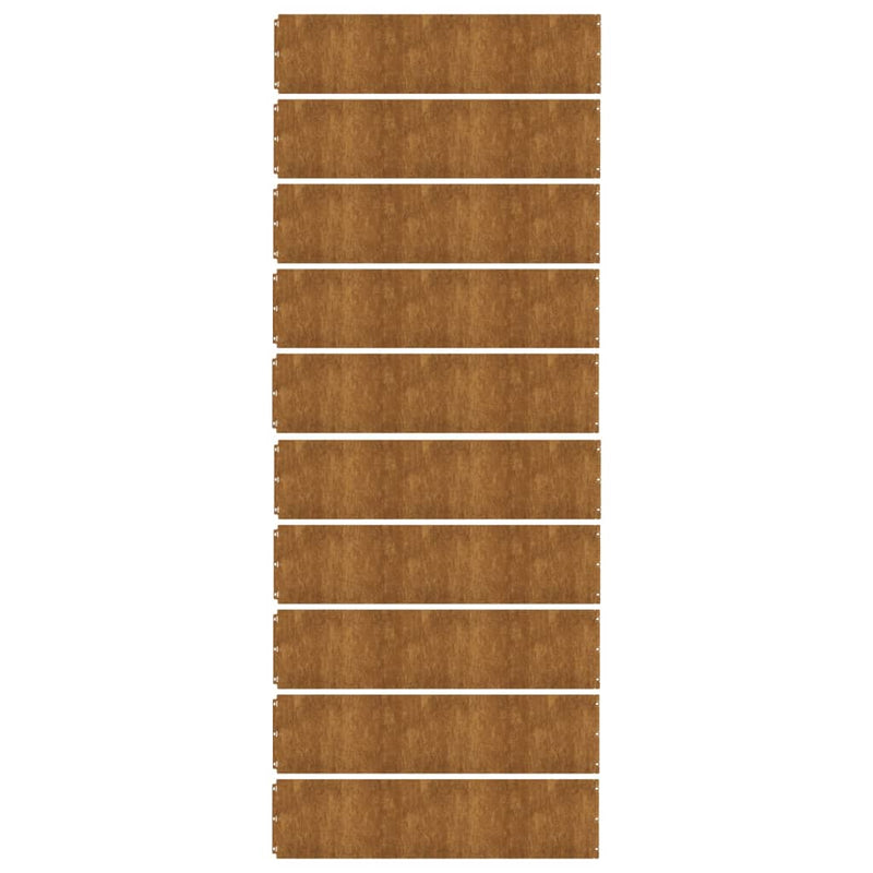 vidaXL Lawn Edgings 10 pcs 25x103 cm Flexible Corten steel