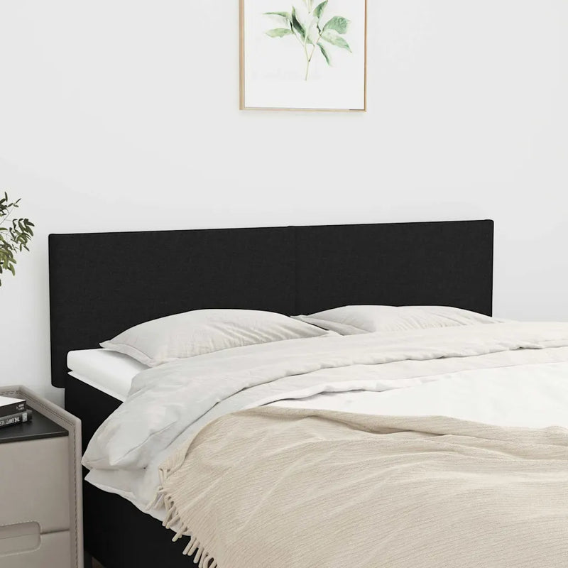 Headboards Black 144x5x78/88 cm Fabric