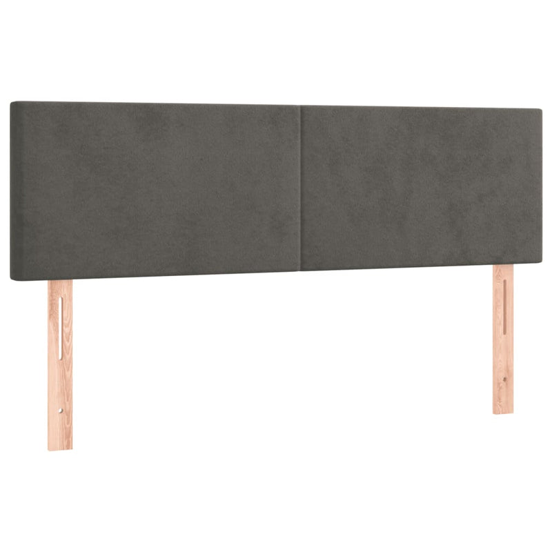 Headboards 2 pcs Dark Grey 72x5x78/88 cm Velvet