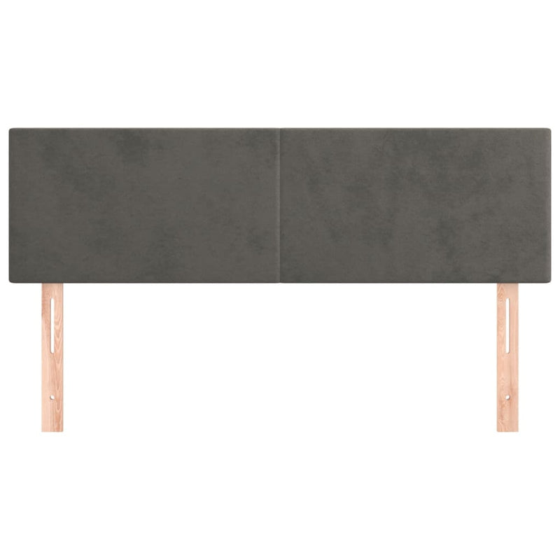 vidaXL Headboards 2 pcs Dark Grey 72x5x78/88 cm Velvet