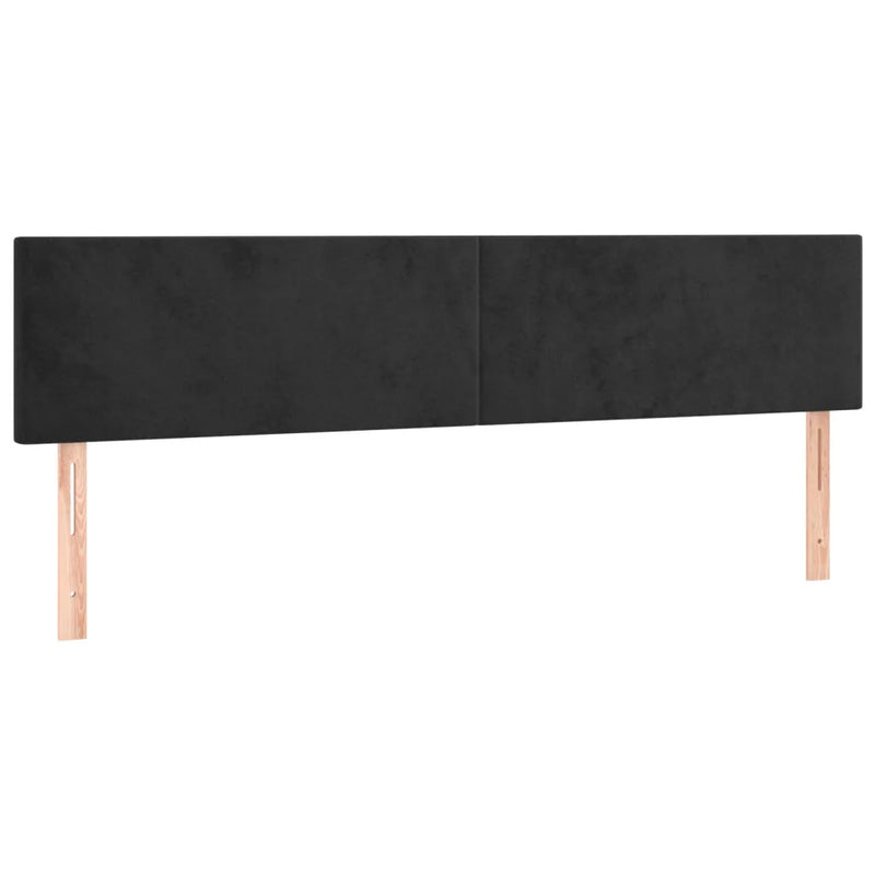 Headboards 2 pcs Black 80 cm Velvet