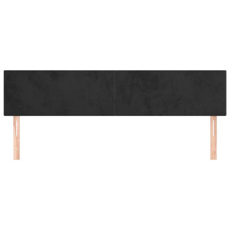 Headboards 2 pcs Black 80 cm Velvet