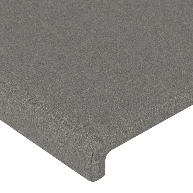 Headboards 2 pcs Dark Grey 100x5x78/88 cm Fabric