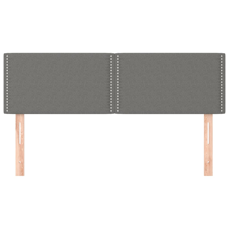 vidaXL Headboards 2 pcs Dark Grey 72 cm Fabric