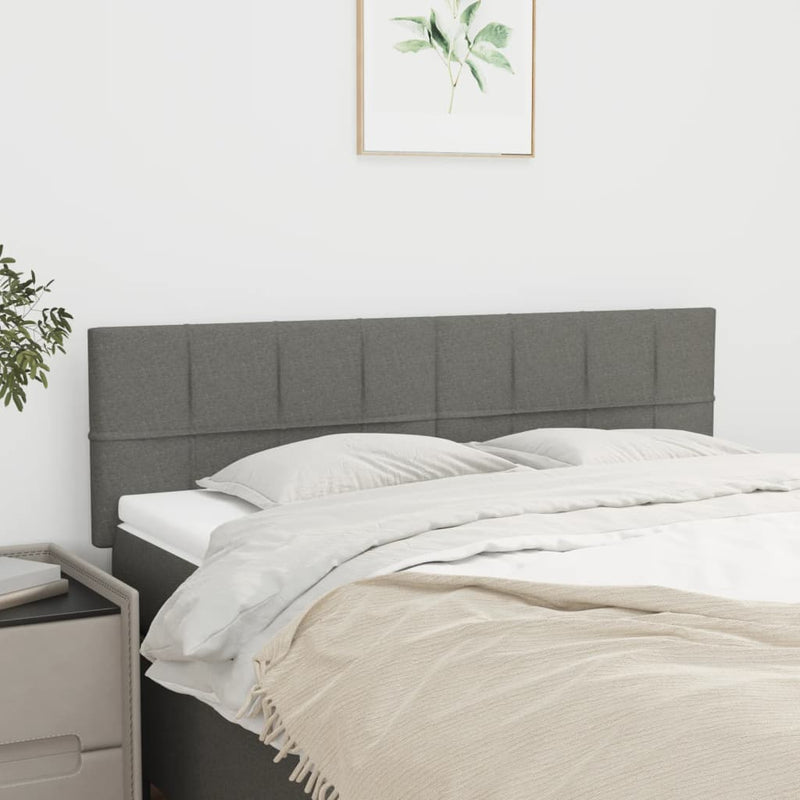 vidaXL Headboards 2 pcs Dark Grey 72 cm Fabric