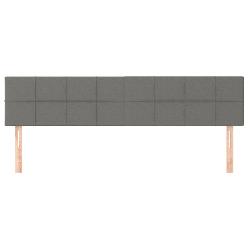 vidaXL Headboards 2 pcs Dark Grey 80 cm Fabric