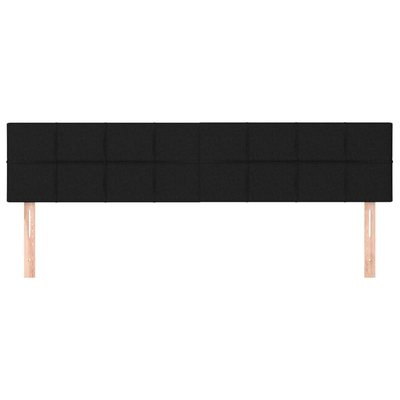Headboards 2 pcs Black 80 cm Fabric