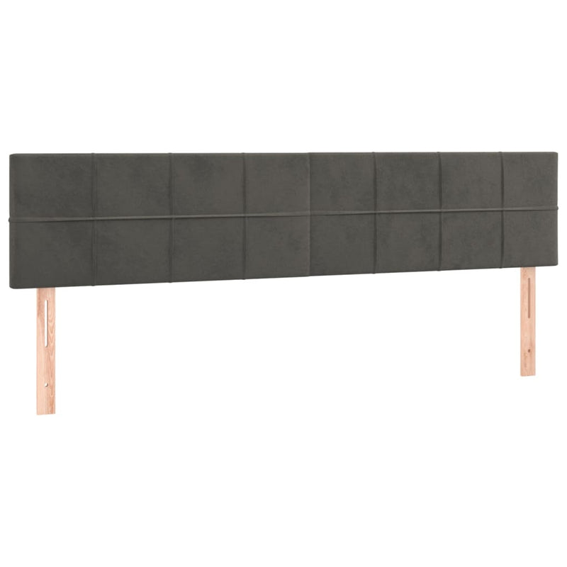Headboards 2 pcs Dark Grey 80 cm Velvet
