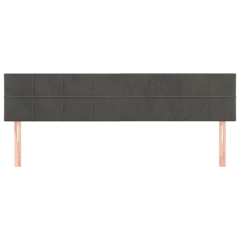 Headboards 2 pcs Dark Grey 80 cm Velvet